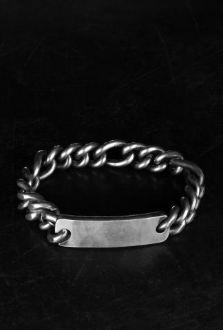 Werkstatt Munchen M2305 Sterling Silver Bracelet Curb Chain Name Tag