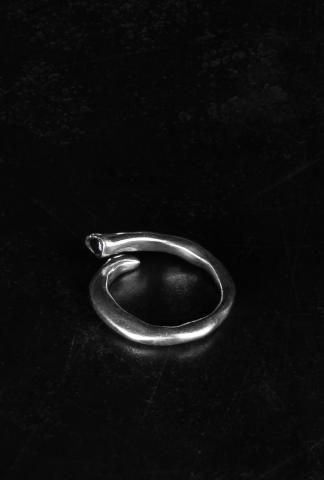 Rosa Maria Twisted Sterling Silver Ring with Black Diamond