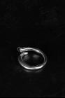 ROSA MARIA Twisted Sterling Silver Ring with Black Diamond