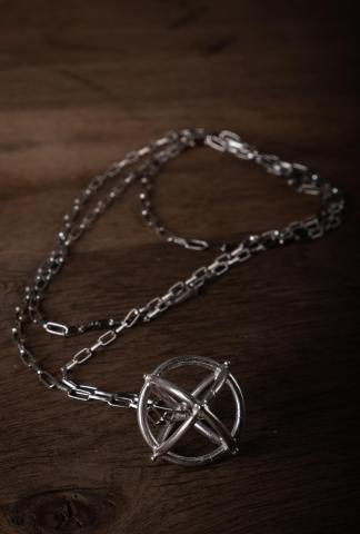 MA+ AD31 Sterling Silver Globe Necklace