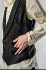 UMA WANG Four Button Textured Distressed Waistcoat
