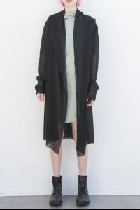 M.A+ CW327L Textured Hooded Cardigan