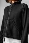 Rundholz Textured Uneven Back-zip Hooded Jacket
