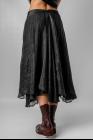 Marc Le Bihan Pleated Draped Asymmetric Silk Skirt