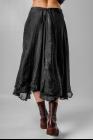 Marc Le Bihan Pleated Draped Asymmetric Silk Skirt