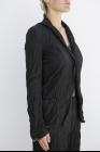 Alessandra Marchi Structured Wrinkle Single Button Blazer