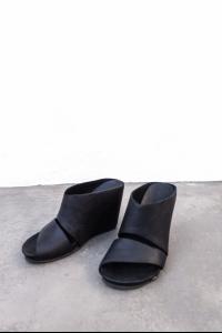 Peter Non Full Grain Calf Leather Wedge Sandals