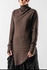 Marc Le Bihan Pleated Asymmetric High-neck Sweater