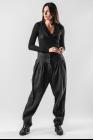 Marc Le Bihan Asymmetric Pleated Tapered Trousers