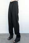 Isabel Benenato Stretch Vicose Wool Baggy Pant