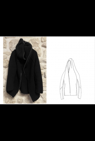 Issey Fujita Knitted Cashmere Blend Hooded Jacket