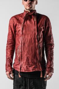 Boris Bidjan Saberi J4 Body Molded Double-zip Leather Jacket