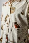 Aleksandr Manamis Fauna Print Raw Edge Cuff Shirt