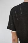 Label Under Construction Laddered Double Layered Silk Knit Short Sleeve T-shirt