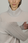 Label Under Construction Turtle Neck Arched Shoulder Sweater