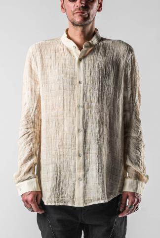 D.HYGEN Jacquard Linen Mandarin Collar Shirt