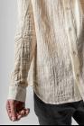 D.Hygen Jacquard Linen Mandarin Collar Shirt