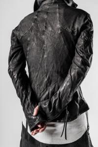 D.HYGEN Textured Calf Leather Biker Jacket