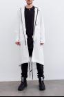 11 By BBS white long parka w.fist print on back
