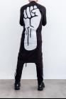 11 By BBS Z3 Large Fist Print Elongated Zip-up