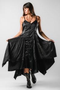 A Tentative Atelier Deconstructed Multi-fabric Buttoned Dress