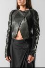 Alessandra Marchi Zip Panel Leather Jacket with Jersey Inserts