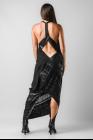 Alessandra Marchi Long Interwoven Leather Dress