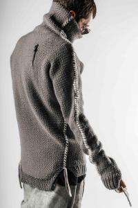 Boris Bidjan Saberi KN8.2VAR.3 Hand Knitted Turtleneck Knit Sweater