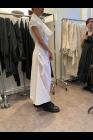 Marc Le Bihan robe plis drapée col boule longue manches courtes