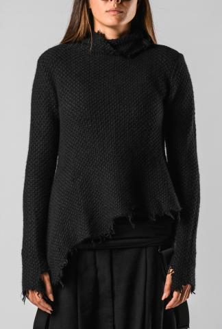 Rundholz Distressed Asymmetric Sweater