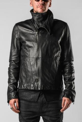 JULIUS_7 High-neck Leather Jacket