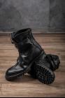 JULIUS_7 Buckled Cargo Pocket Tall Leather Boots