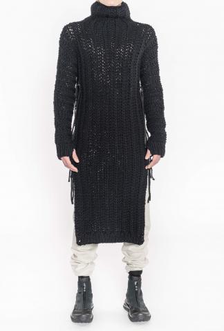 Boris Bidjan Saberi KN17 V3-5568 Hand Knitted Long Turtleneck Sweater
