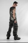 JULIUS_7 Acid Dyed Boot Cut Pullable Cargo Trousers