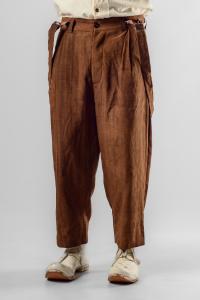 A Tentative Atelier George Natural Mud Dyed Painter's Cross Band Pants