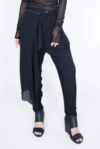 Isabel Benenato Silk Trousers With Detachable Panel