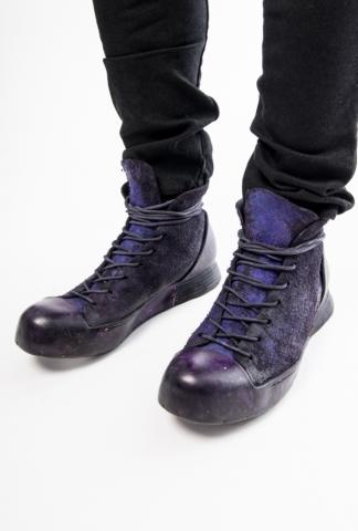 NIHOMANO Buoyantly Transformer Reverse Horse Leather High-top Sneakers
