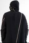 Nostrasantissima 94UJJ31 knitted hooded cape w/contrast stitching