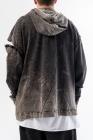 Nostrasantissima Speckled Oversized Hoodie with Detachable Sleeves
