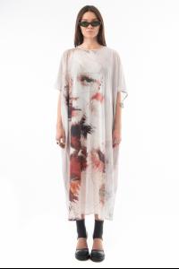 Barbara Bologna Printed Loose Tube Dress