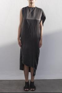 Isabel Benenato Assymetric Satin Dress