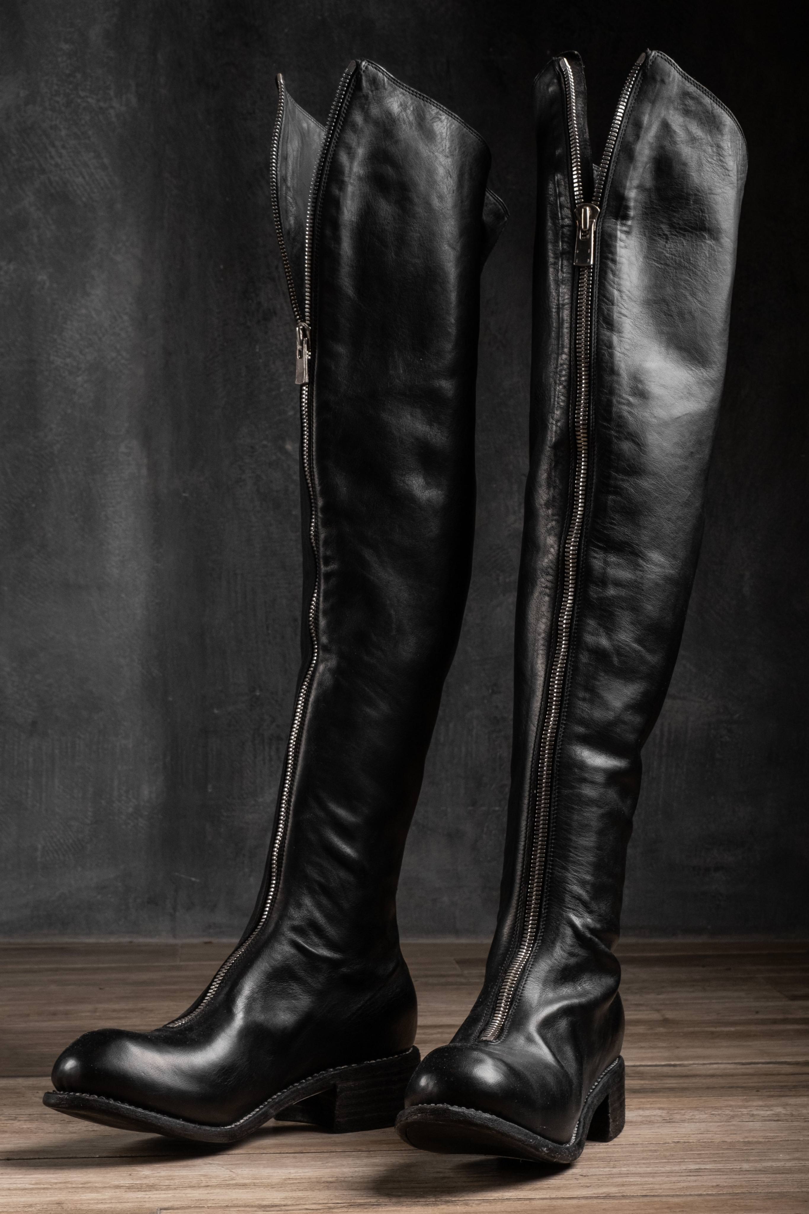 GUIDI PL4 BLKT Tall Front Zip Boots | Elixirgallery