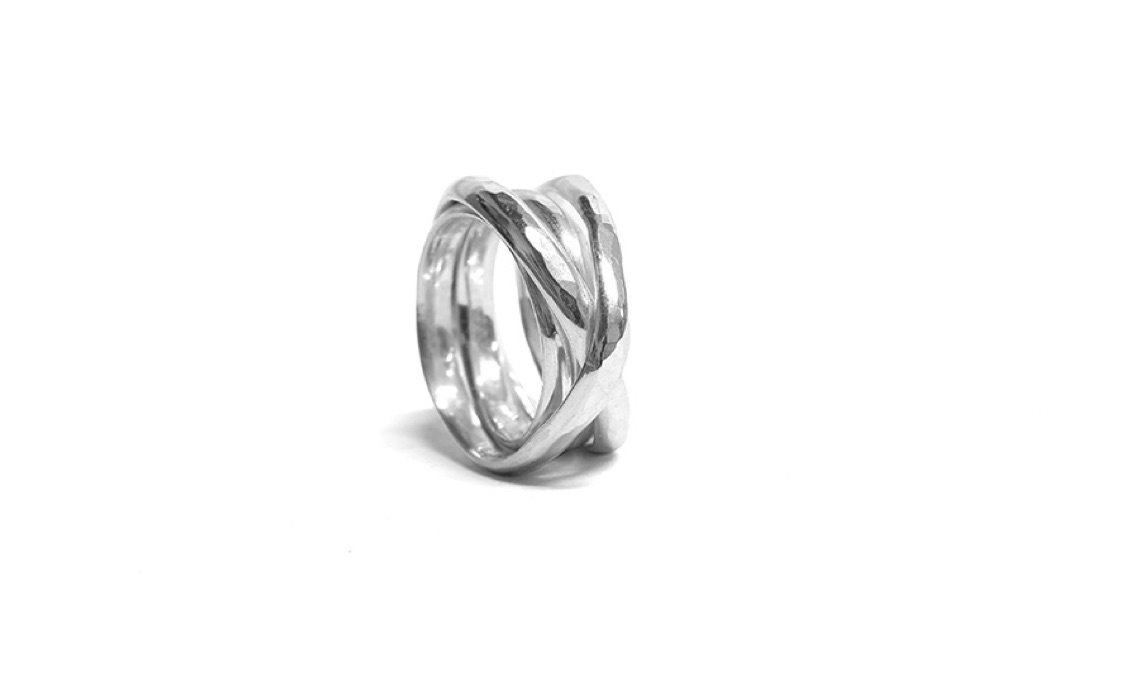 CHIN TEO ケージリング hide-m | CHIN TEO Cage Ring 925sterling silver + diamond