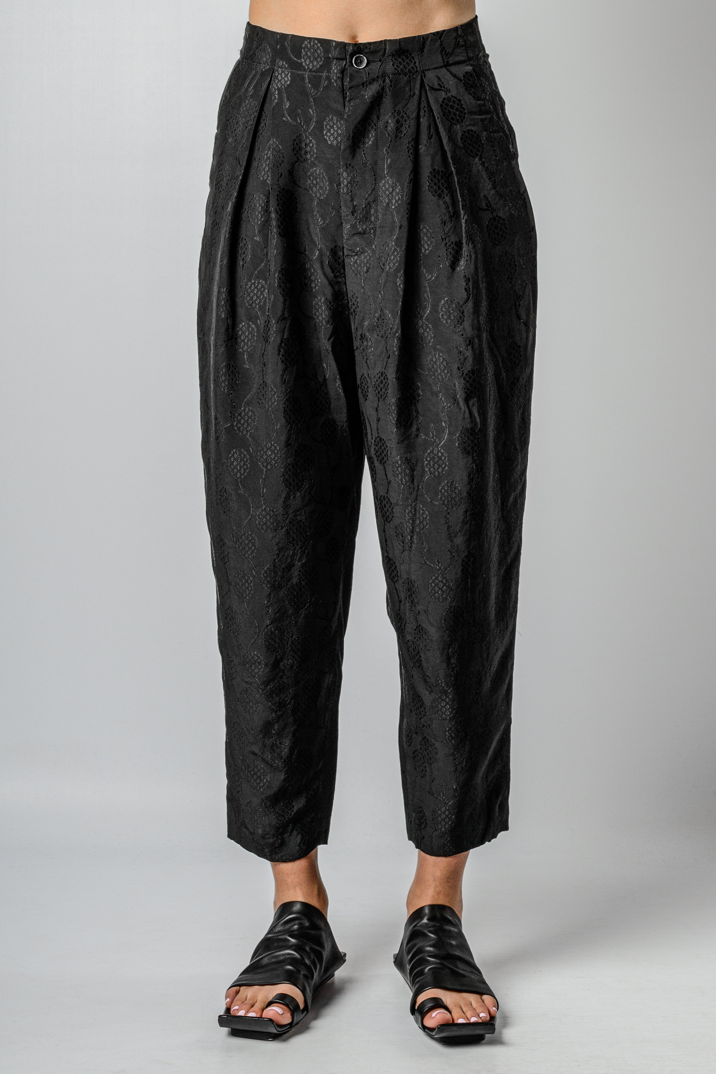 UMA WANG Tapered Jacquard Psyche Pants | Elixirgallery