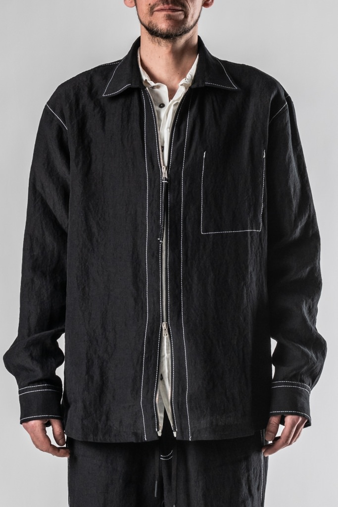 Andrea Ya'aqov Contrast Stitch Zipped Work Jacket