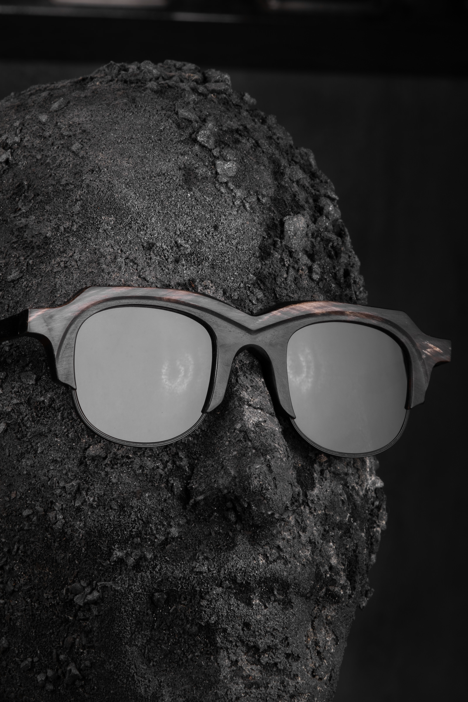 Rigards RG0127 Horn Frame, Dark Grey Lenses Sunglasses | Elixirgallery