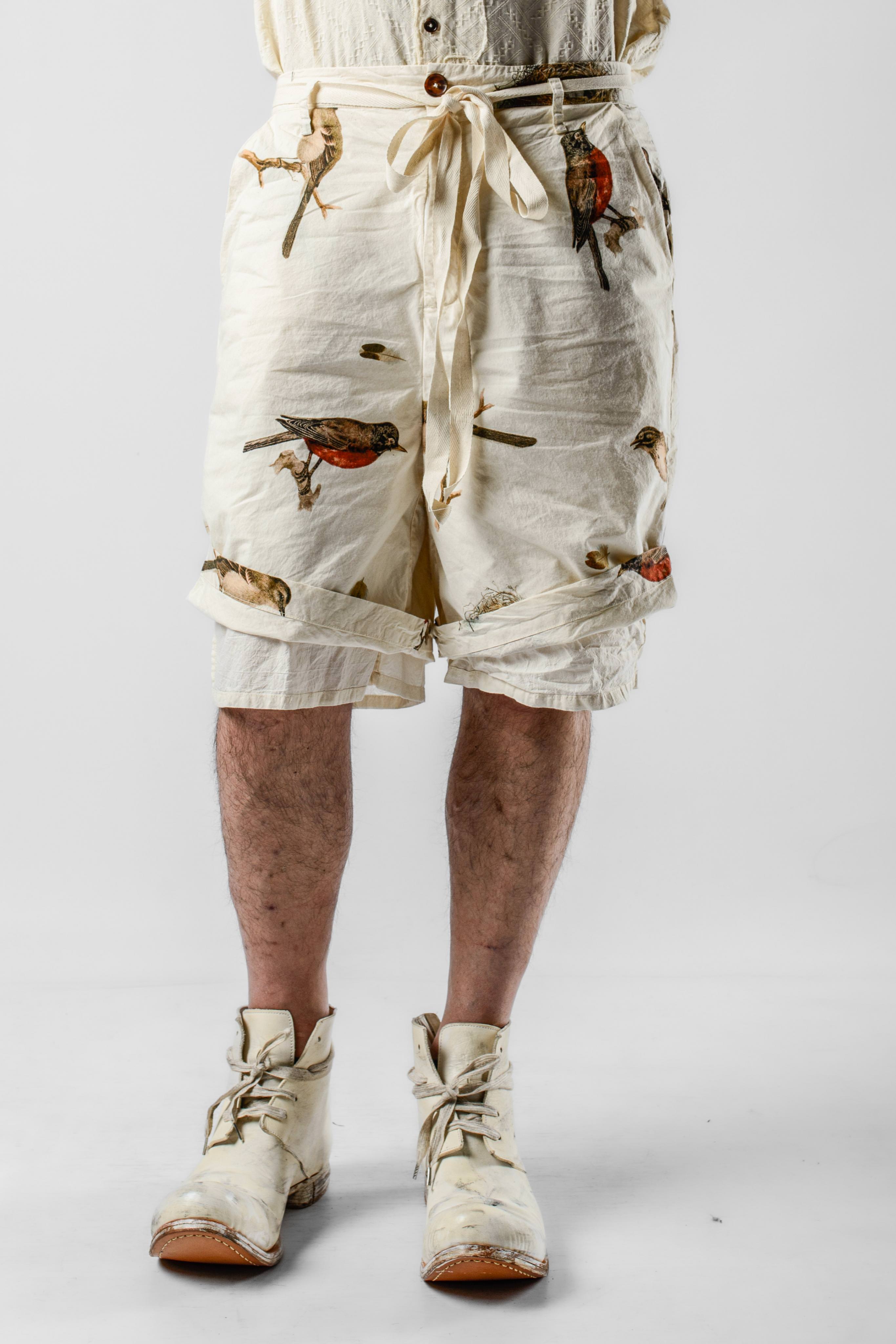 Aleksandr Manamis Fauna Print Fold Up Shorts in color Printed Off