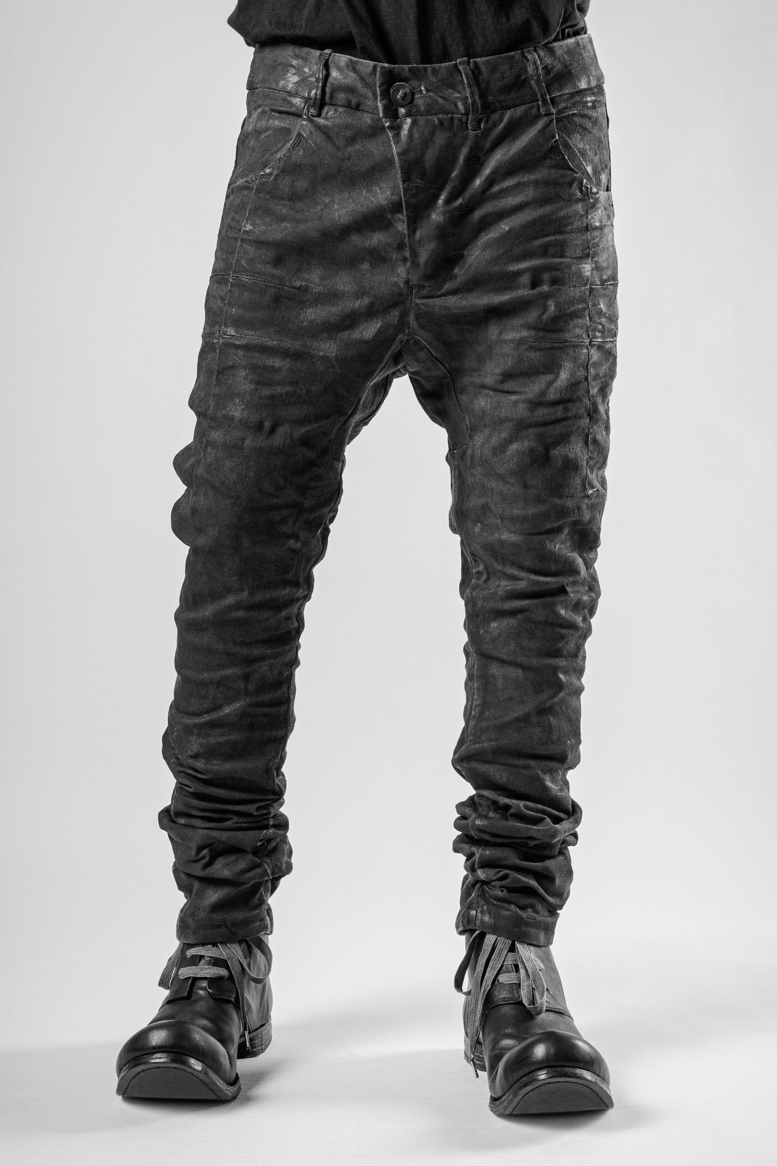 Boris Bidjan Saberi P13TF Dark Grey Vinyl Processed Jeans