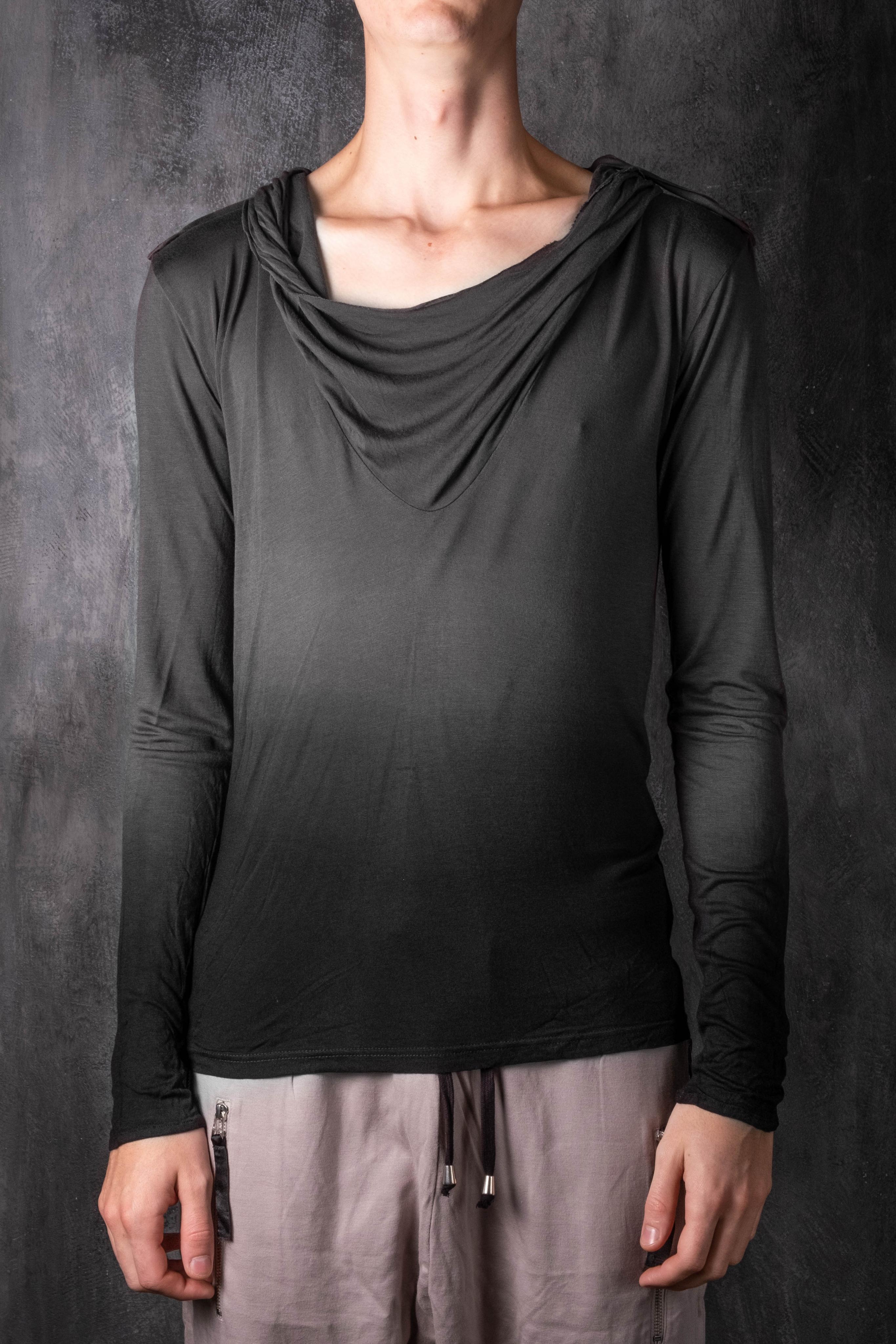 UNCONDITIONAL Hooded Drape Neck Gradient Longsleeve T-shirt