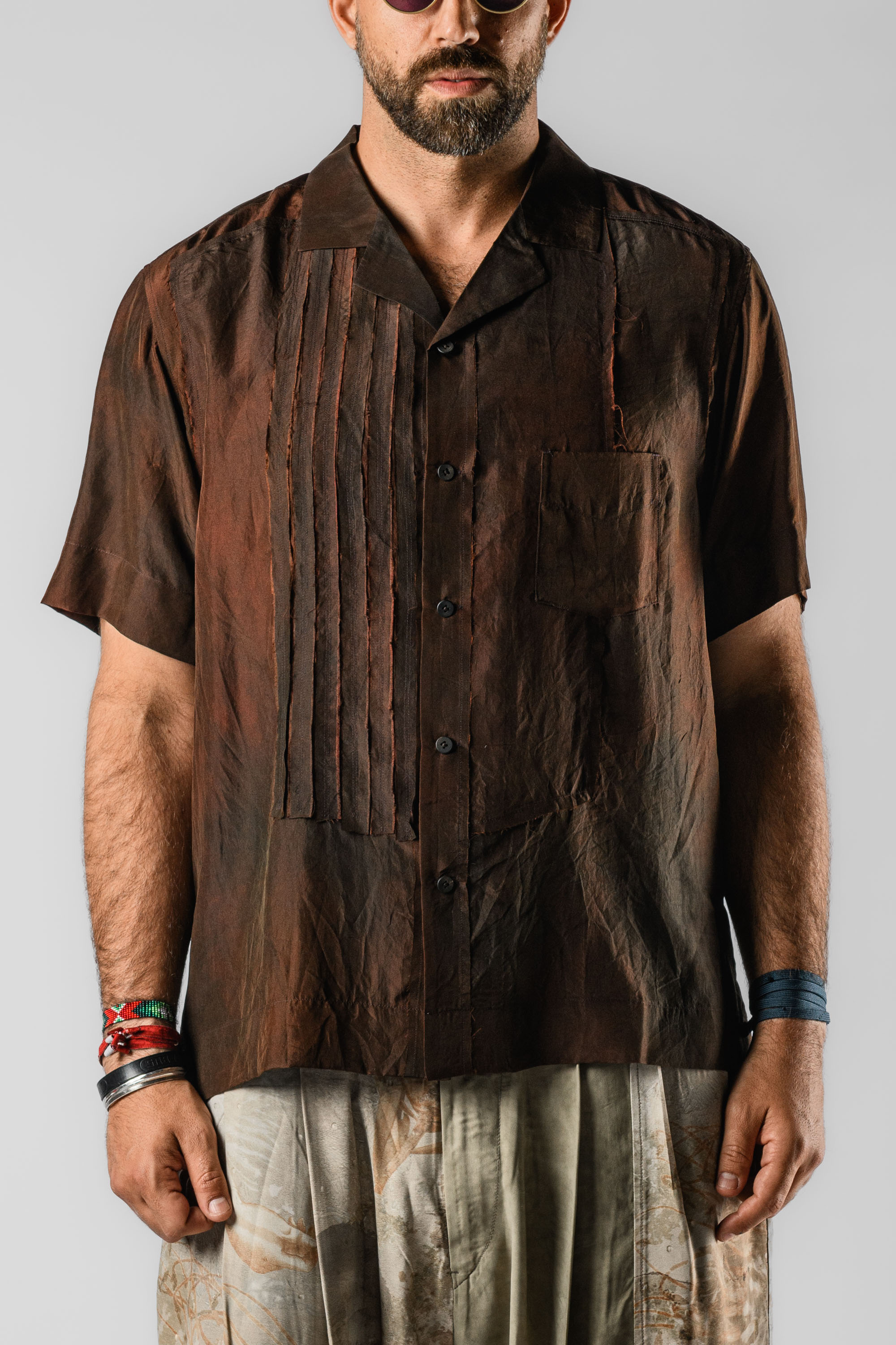ZIGGY CHEN GEOMETRIC PATCHWORK SHIRTS – VISION OF FASHION